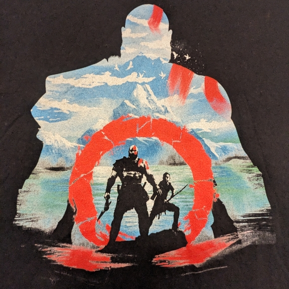 God of War Black XL Graphic T-shirt by Shirt Punch - Picture 2 of 3